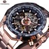 586486594 Silver Stainless Steel Waterproof Mens Skeleton Watches Top Brand Luxury Transparent Mechanical Male Wrist Watch
