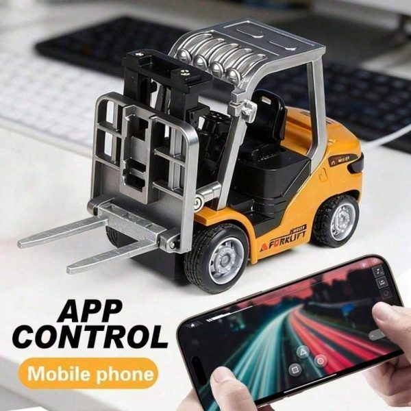 01850a75-3e83-4bdf-9281-a7c8be8120cb.jpg App Controlled RC Construction Truck Mini Alloy Forklift Toy With Realistic Lift System, Perfect Christmas Gift For Boys & Adults, Boy Toys, Party Favors For Kids, Kids Party Favors, Toys For Boy
