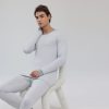 03664f6b-70fa-4b73-9bd9-e09ccdc06927.jpg 1 Set Men Thermal Underwear Set Knit Slim Fit Stylish Warm Winter Base Layer Cold Weather Clothing S Size