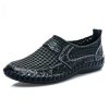 586485439 Breathable Mesh Shoes Italy Loafers Mens Casual Shoes Genuine Leather Slip On Brand Shoes Man