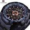 586486595 Silver Stainless Steel Waterproof Mens Skeleton Watches Top Brand Luxury Transparent Mechanical Male Wrist Watch