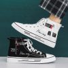 586485988 High top board shoes canvas shoes casual shoes Korean version student shoes men's shoes trendy shoes