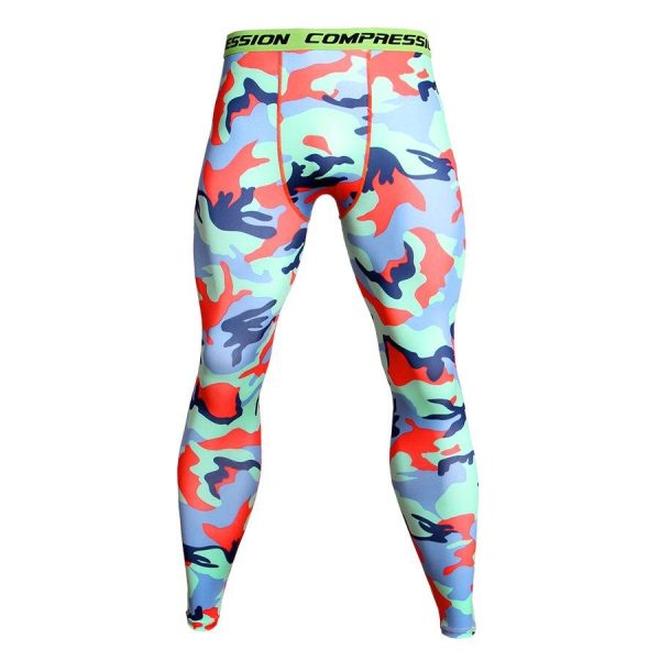 Mens Camo Compression Pants Fit wear Jogging Leggings