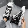 586485987 High top board shoes canvas shoes casual shoes Korean version student shoes men's shoes trendy shoes