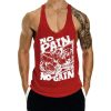 Fitness Tank op Mens Loose Training Racerback Sleeveless Cotton Basketball Sports Tank Top Bodybuilding Trend