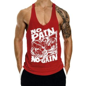 586486323 Fitness Tank op Mens Loose Training Racerback Sleeveless Cotton Basketball Sports Tank Top Bodybuilding Trend