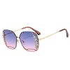 Luxury Oversized Rhinestones Sunglasses Women Metal Cutout Shades Fashion Cut Square Sun Glasses Female Trend Diamond Sunglass