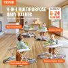 158ccece-51f8-4008-9727-cfe7298e8b6e.jpg 4-in-1 Baby Walker, Foldable Baby Activity Center On Wheels, 3 Adjustable Height, Music & Toys Tray, Learning-Seated | Walk-Behind | Rocker | Bouncer Toddler Walker For Girls Boys 6-24 Months
