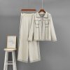 586483929 POLO collar loose jacket set