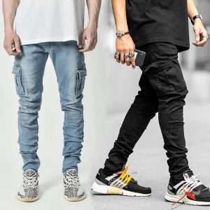 1622015174681-1.jpg Fashionable And Simple Men's Multi-Pocket Tooling Jeans