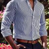 17605db8-fd0c-4b9e-80a8-2d35a7c2b52f.jpg Ins Stripe Printed Long Sleeve Shirt Men Fashion Casual Lapel Button Top Clothing