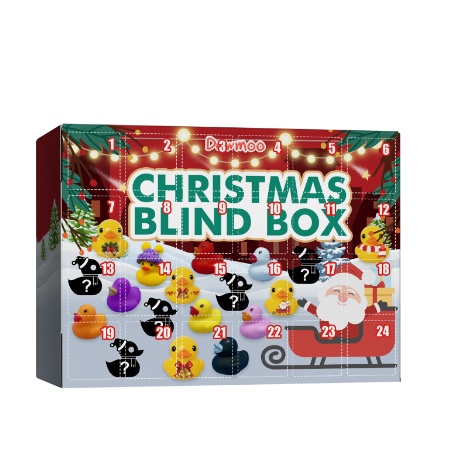 1863788402152050688.jpg Dowmoo Christmas Rubber Duck Advent Calendar Christmas Rubber Duck Toy Blind Box 24 Grid Creative Toys