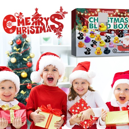 1863788403326455808.jpg Dowmoo Christmas Rubber Duck Advent Calendar Christmas Rubber Duck Toy Blind Box 24 Grid Creative Toys