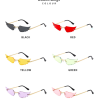 586487194 Luxury Fashion Flame Sunglasses Women Rimless Bat Sun GlassesEyeglass Vintage Feather Sunglass Fire Shape Eyewears