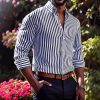 218f5a5d-a915-4159-b8fd-0ed9d3cf477b.jpg Ins Stripe Printed Long Sleeve Shirt Men Fashion Casual Lapel Button Top Clothing