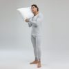 275138f0-23a3-4a1a-907d-54b60af95d40-1.jpg 1 Set Men Thermal Underwear Set Knit Slim Fit Stylish Warm Winter Base Layer Cold Weather Clothing S Size