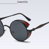 Fashion Polarized Steampunk Sunglasses Men/Women Round Metal Carving Vintage Sun Glasses Gothic UV400 Sunglass