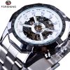 586486596 Silver Stainless Steel Waterproof Mens Skeleton Watches Top Brand Luxury Transparent Mechanical Male Wrist Watch