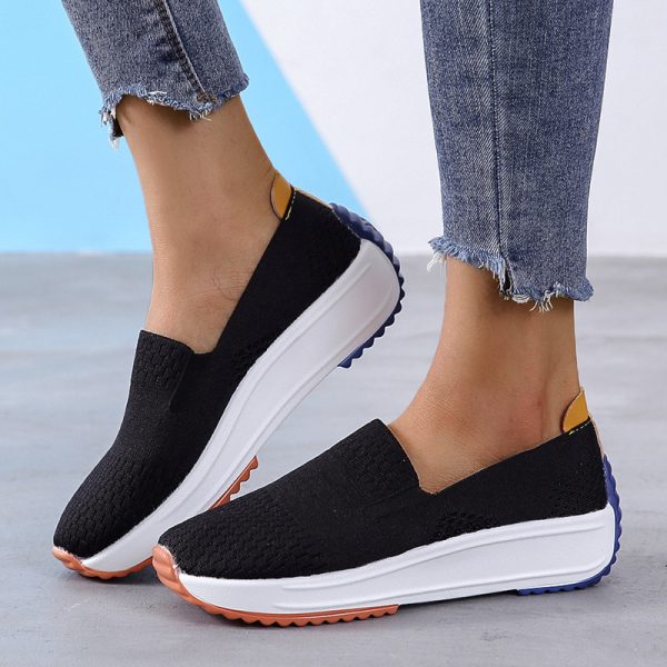 586487021 Spring and Autumn New Shoes Korean Women's Single Shoes Comfortable Casual Shoes Large Size Slip-On Shoes