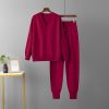 V-neck sweater and pants set