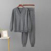 V-neck sweater and pants set