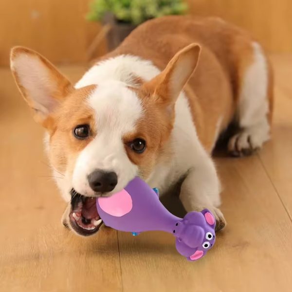 4pcs Cute Latex Dog Chew Toys With Sound, Interactive Biting Toys For Dental Health, Puppy Teething Pet Supplies