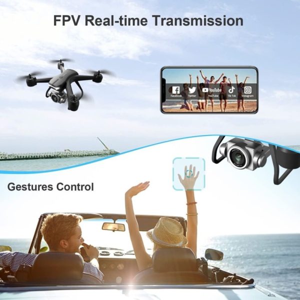 31a6177b-1926-4171-9dbc-95d0a4eff890.jpg V14 Professional Drone 6K HD Dual Camera Wifi FPV Portable RC Quadcopter 2 BATTERY,Drones Suitable For Adults & Beginners.Logistics Is Randomly Sent By UPS,USPS,Self-pickup.