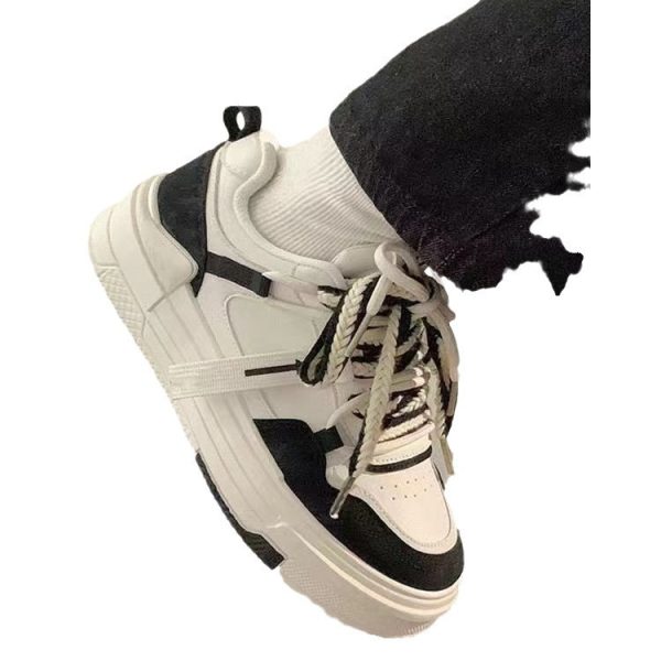586486740 Thick soled shoes ins versatile trendy white shoes women's casual shoes student running sports shoes