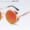 Fashion Polarized Steampunk Sunglasses Men/Women Round Metal Carving Vintage Sun Glasses Gothic UV400 Sunglass