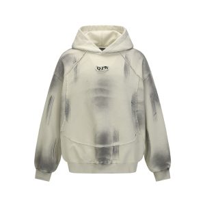 586483972 Hairy edge washed and spray dyed hoodie
