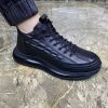 586486408 New Size 48 High Top Pu Embossed Casual Sports Elastic Band Fashion Mens Shoe