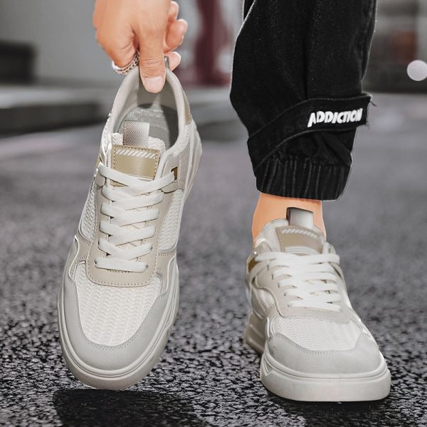 586485345 New Mens Colored Skateboarding Shoes with Low Top Mesh Breathable Casual Sports Shoes Fashion Trend Mens Shoes