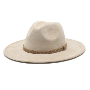 586486378 Western Cowboy Hat Sun Shade Sun Shield Hat Mens And Womens Suede Casual Versatile Knight Hat