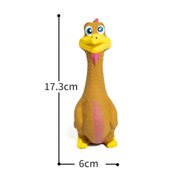 3pcs  Latex Screaming Chicken Toys Eco Friendly TPR Pet Squeaky Dog Interactive Play Chew Toys