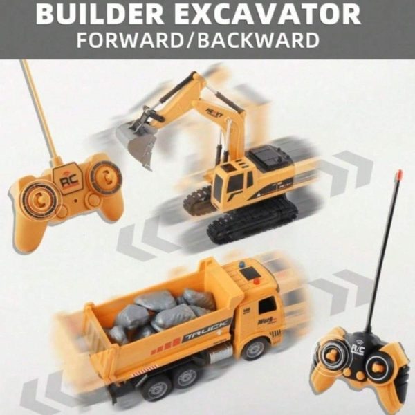 541ffad7-2948-494a-af95-7a14471d4761.jpg RC Dump Truck And Excavator Set, 2 In 1 Remote Control Construction Vehicles With Realistic Sounds And Lights, Perfect Holiday Gift, Toy Cars, Outside Toys, Carro Control Remoto, Remote Control Toys