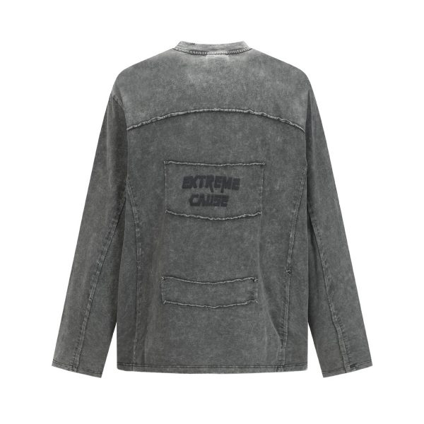 Wash and make old frayed hoodies with water