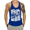 Fitness Tank op Mens Loose Training Racerback Sleeveless Cotton Basketball Sports Tank Top Bodybuilding Trend