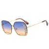 Luxury Oversized Rhinestones Sunglasses Women Metal Cutout Shades Fashion Cut Square Sun Glasses Female Trend Diamond Sunglass