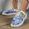 586486897 Plus Size Women's Board Shoes Spring Printing Colorful Single Shoes Casual Shoes Small White Shoes
