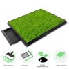 Dog Toilet Indoor Puppy Training Pad, Dog Potty Pet Training Grass Mat, Removable Waste Tray For Easier Clean Up, Artificial Turf, 25'X20'
