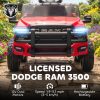 12V Kids Ride on Car, Licensed Dodge RAM 3500 Ride on Toys with Dual Motors, Remote Control for Toddlers, Red