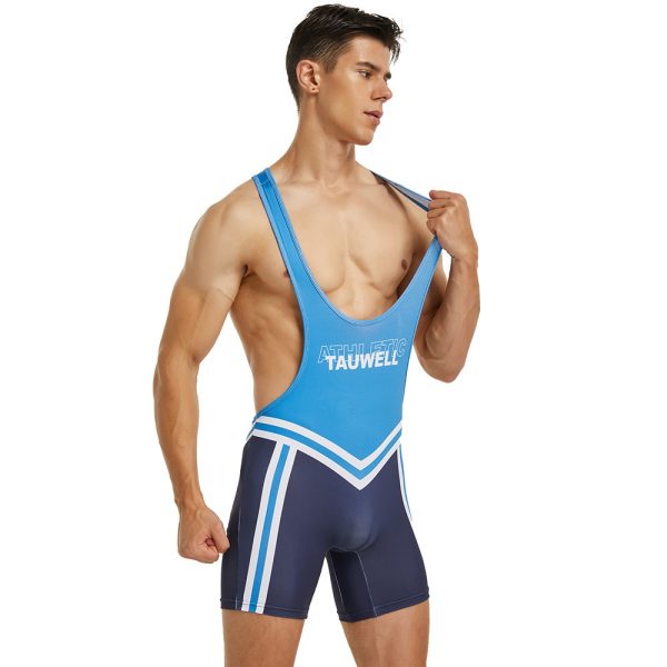New Mens Tank Top Training Suit Sports Tank Top Wrestling Suit Mens Fitness Swimming Shark Pants