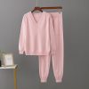 V-neck sweater and pants set