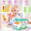 67b3c58e-41bc-4131-af80-f9aa70bf8c04.jpg Baby Activity Bus Toy Set 6-in-1 Multifunctional Musical Learning Bus Includes Mini Car & Building Blocks Early Educational Toy For Toddlers Ages 1-3