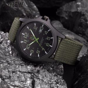 586486521 XINEW Brand Outdoor Mens Date Stainless Steel Military Sports Analog Quartz Army Wrist Watch