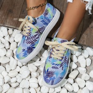 586486896 Plus Size Women's Board Shoes Spring Printing Colorful Single Shoes Casual Shoes Small White Shoes