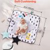 Baby Play Gym Mat Tummy Time Activity Mat With 6 Sensory Toys