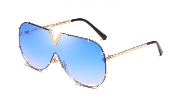 586487251 LEIDISEN One Piece Sunglasses Men Brand Designer High Quality Oversized Sunglasses For Women Sunglass Metal UV400 Mirror