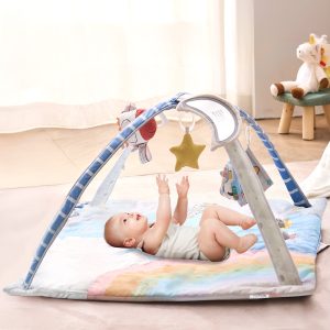 7412f237-0b06-4ffd-92f4-5a72bdc1bd18.jpg Baby Play Gym Mat Tummy Time Activity Mat With 6 Sensory Toys