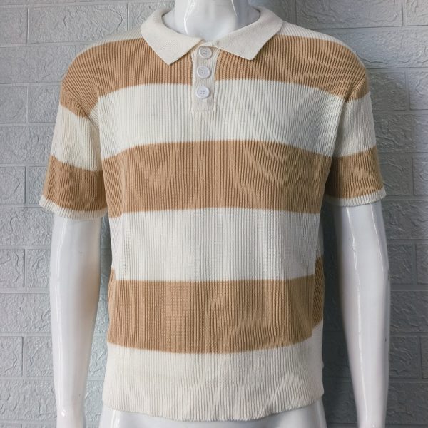 74cabd7c-f9e4-46af-b0ce-800f89e419d7-3.jpg Mens Clothing Summer Fashion Lapel Sweater Short Sleeve Men Clothing Men Wears